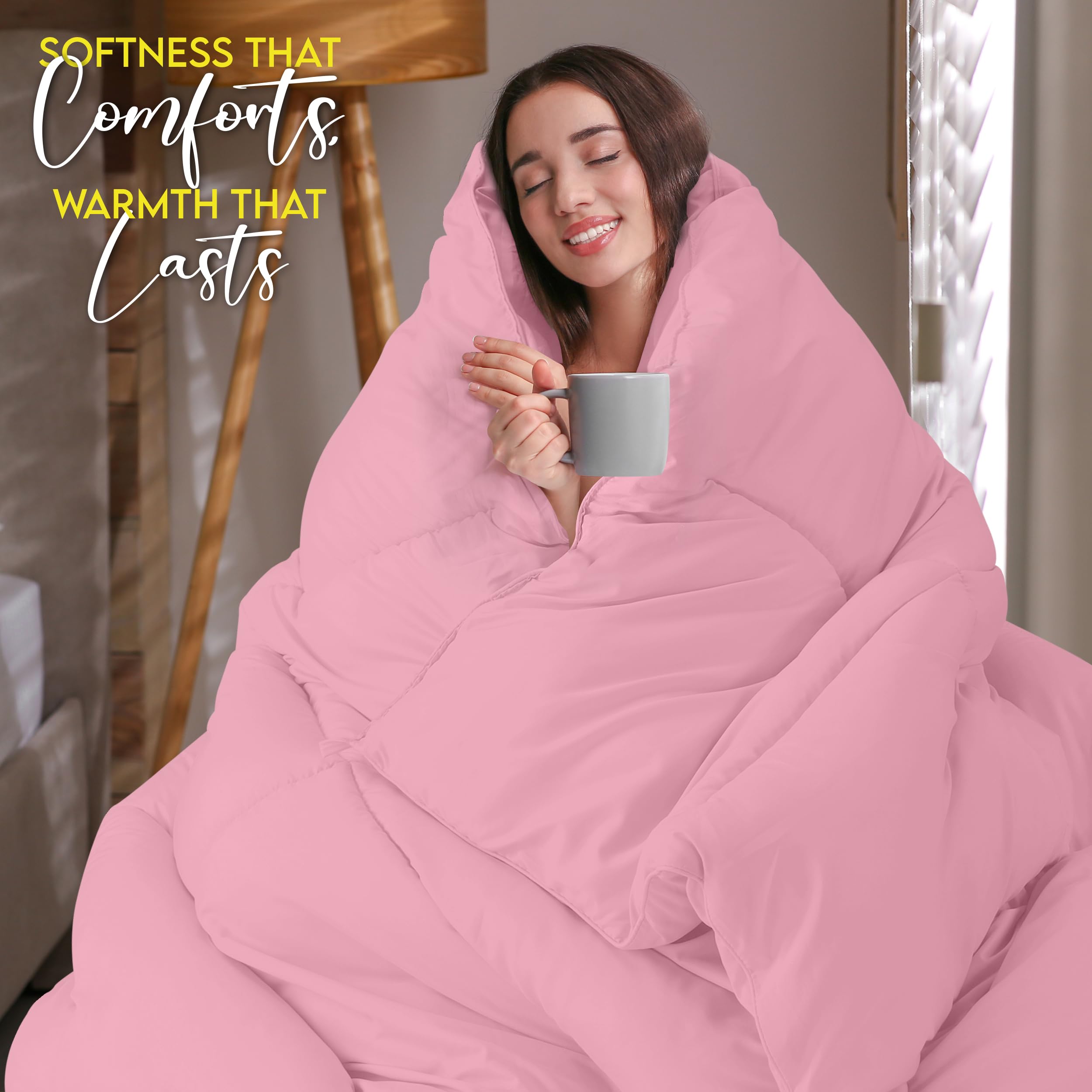 Utopia Bedding easy-care design allows cold wash and low-dry for minimal hassle.