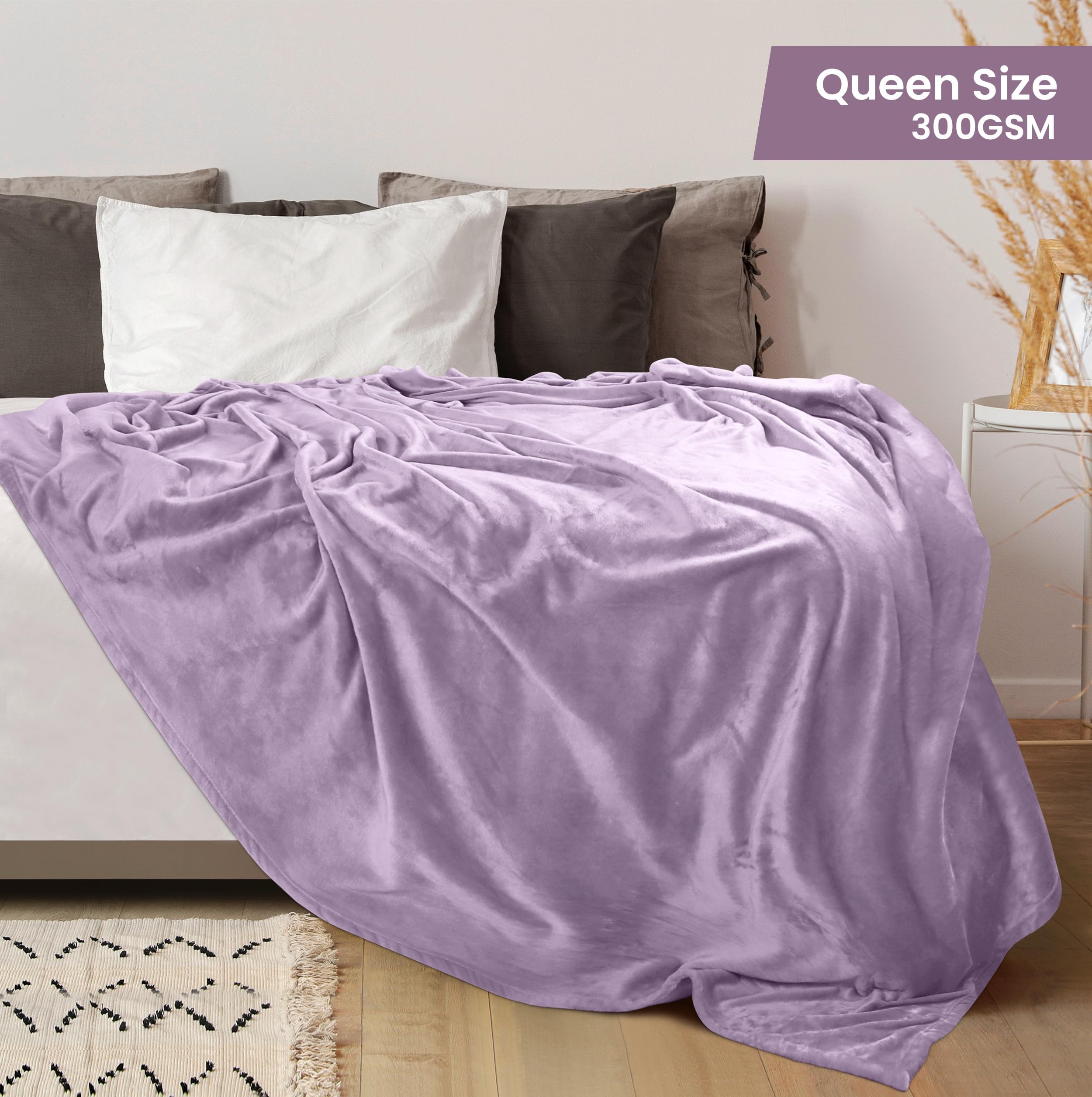 Utopia Bedding plush fleece texture close-up showing soft microfiber feel.