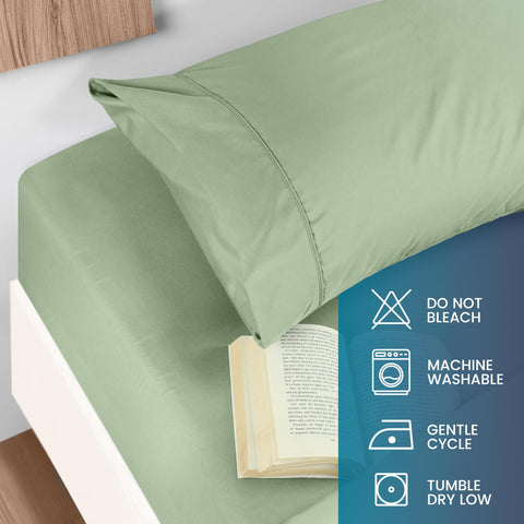 Utopia Bedding sage deep-pocket design keeps sheets neatly in place