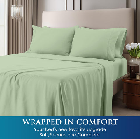 Utopia Bedding sage soft-touch microfiber enhances breathable comfort all night