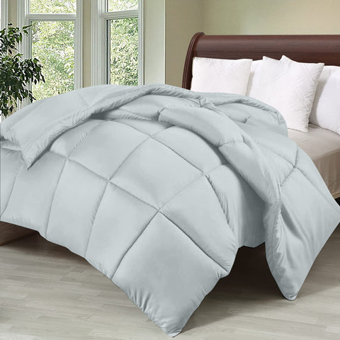 Utopia Bedding queen comforter box stitch evenly distributes fill for lasting loft