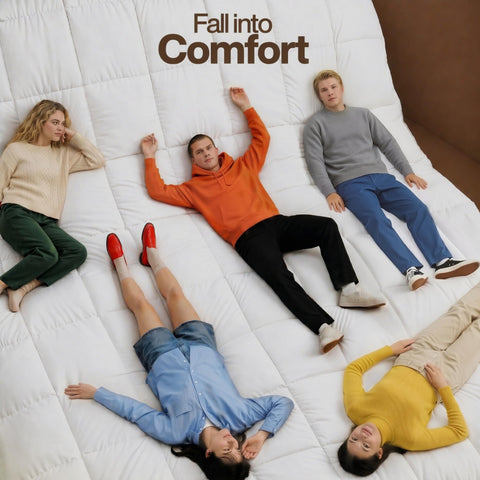 Utopia Bedding queen comforter box-stitch demonstrates even fill and loft retention