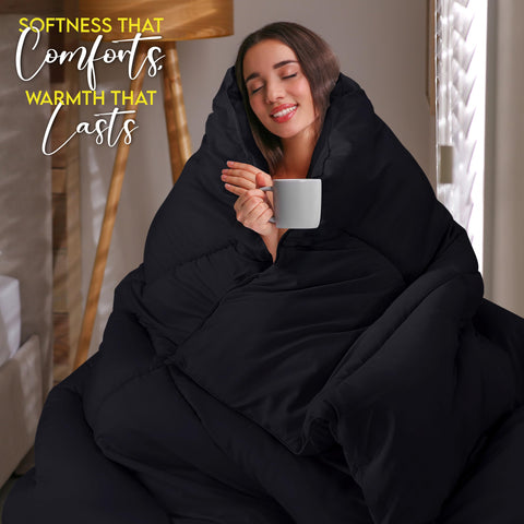 Utopia Bedding soft down-alternative fill feels lightweight and cozy.