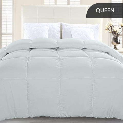 Utopia Bedding down-alternative fill delivers lightweight warmth and year-round comfort