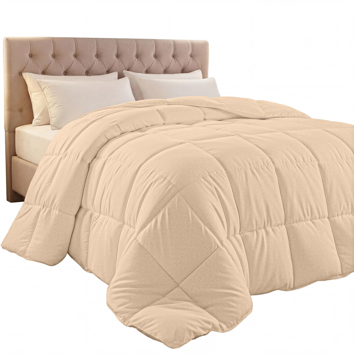 Utopia Bedding queen comforter insert provides full coverage for standard queen beds.