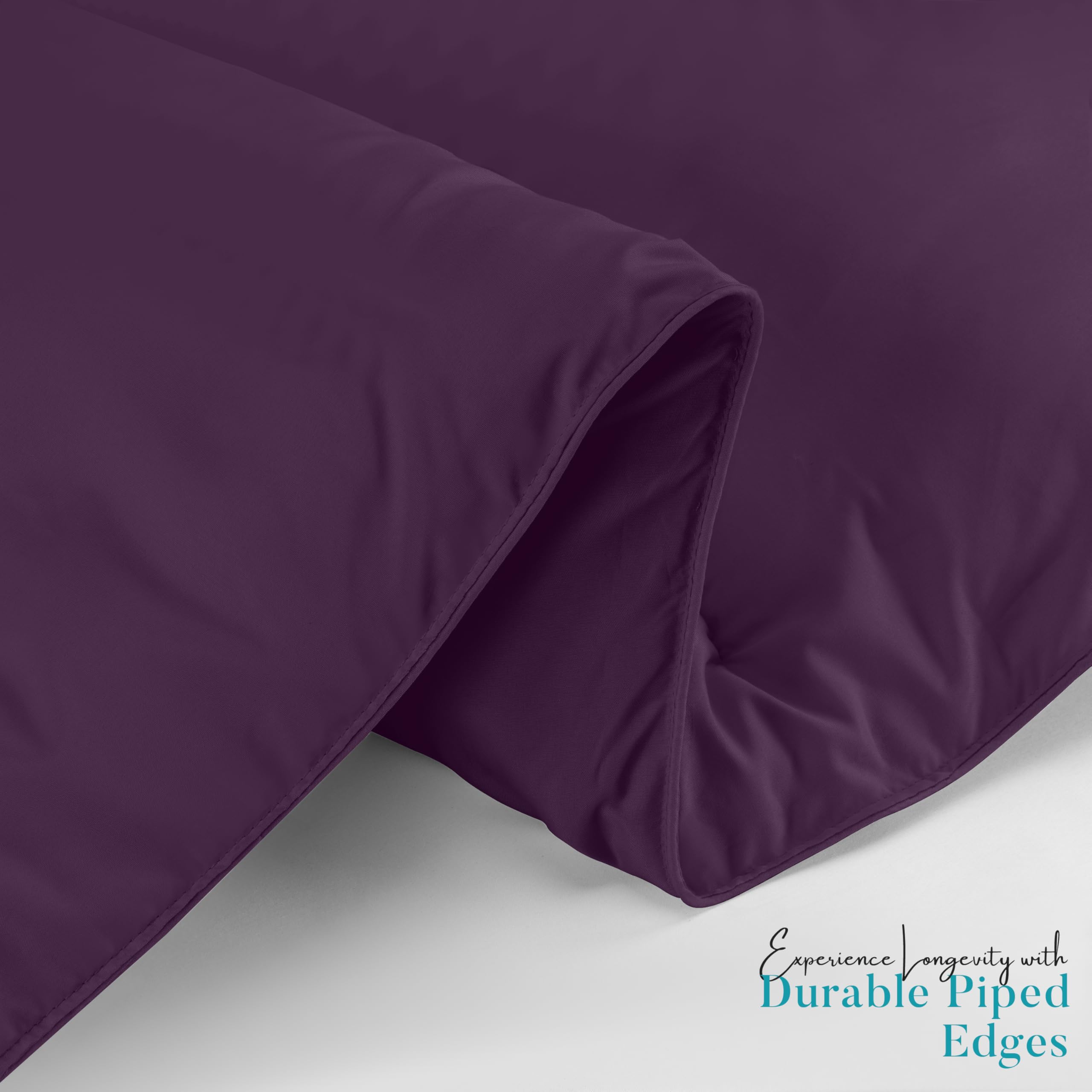 Utopia Bedding plum comforter easy-care design with machine washable convenience.