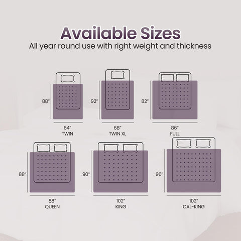 Utopia Bedding down-alternative fill provides lightweight, year-round comfort.