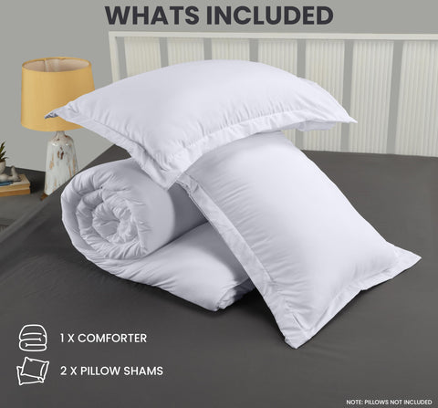 Utopia Bedding Queen Comforter Set bed shot demonstrates stylish bedroom décor