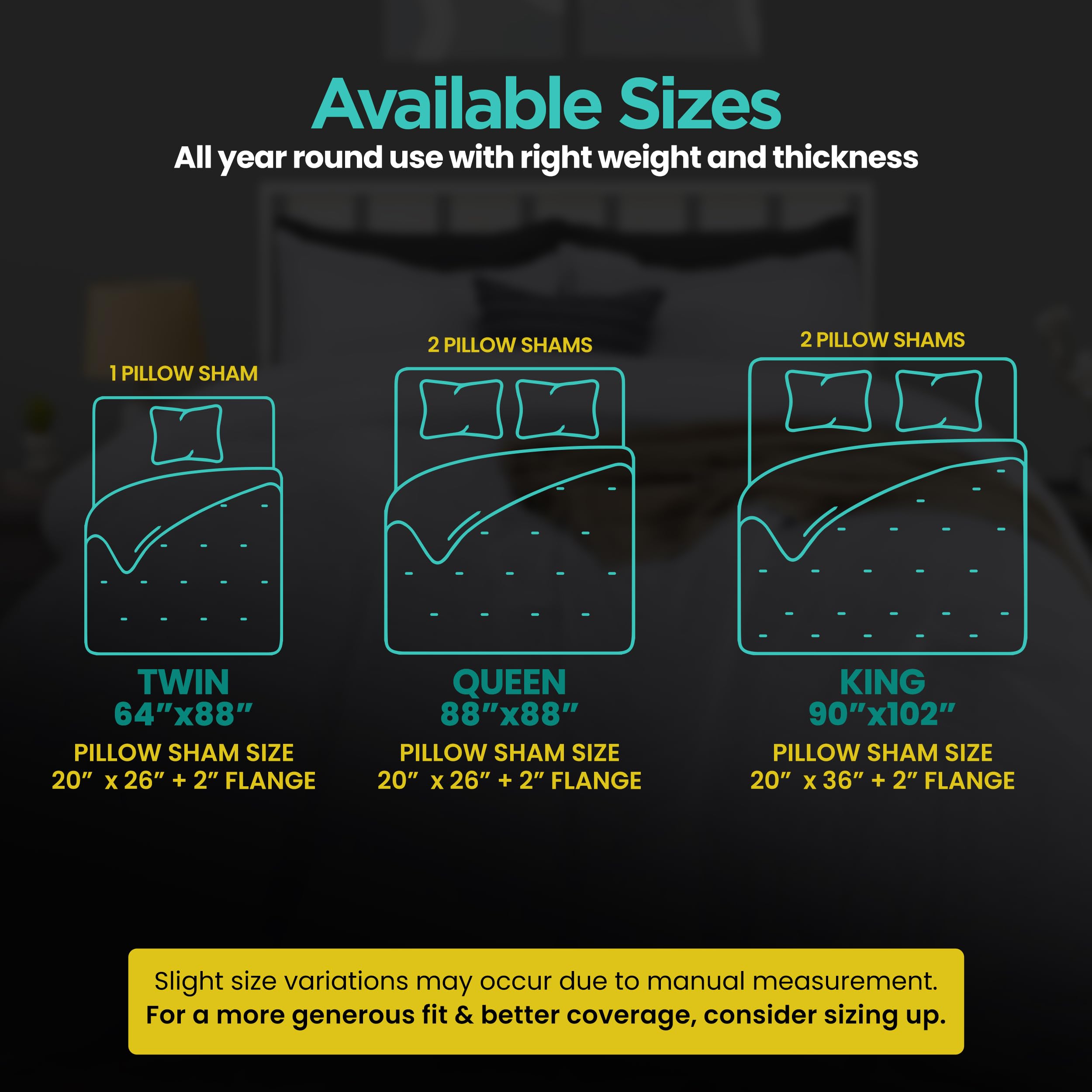 Utopia Bedding Queen Comforter Set flange detail adds subtle elegance