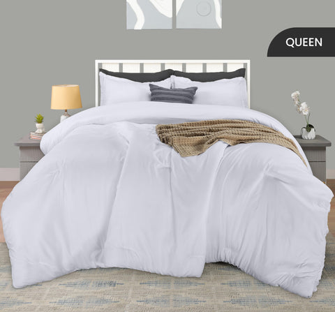 Utopia Bedding Queen Comforter Set soft brushed microfiber close-up feels breathable and smooth