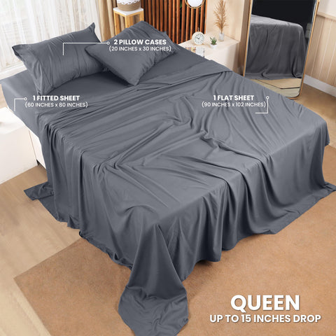 Utopia Bedding queen fitted sheet with all-around elastic ensuring a secure, smooth fit