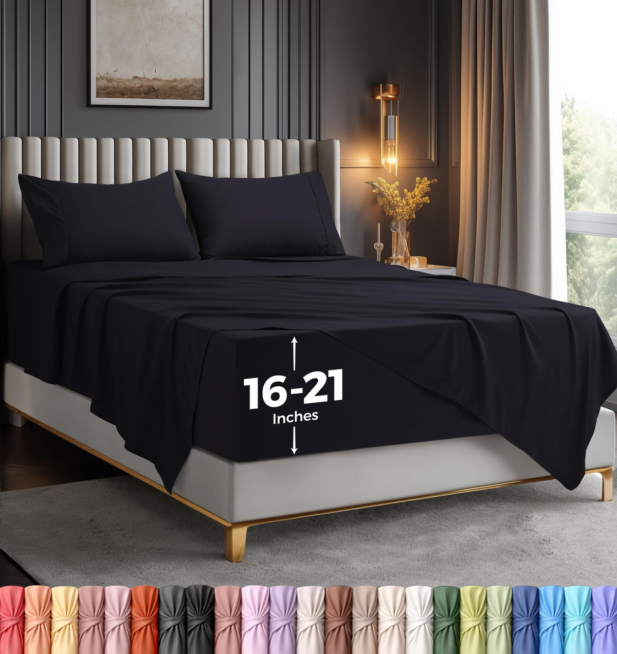 Utopia Bedding queen flat sheet 90x102 for smooth, breathable comfort.