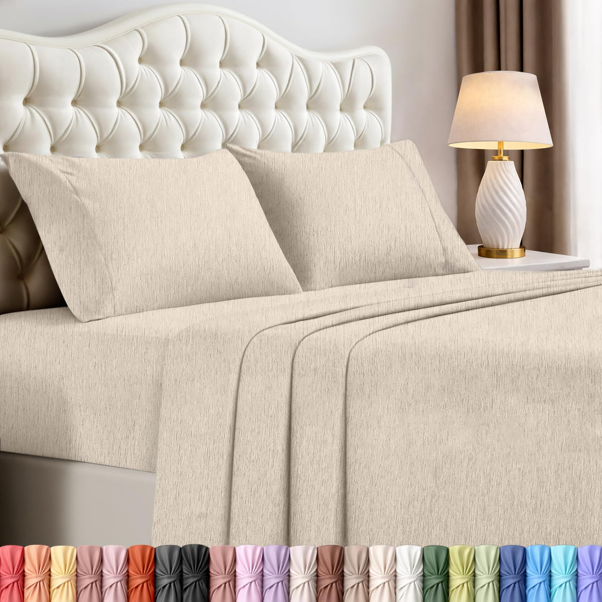 Utopia Bedding queen flat sheet in soft microfiber for timeless comfort