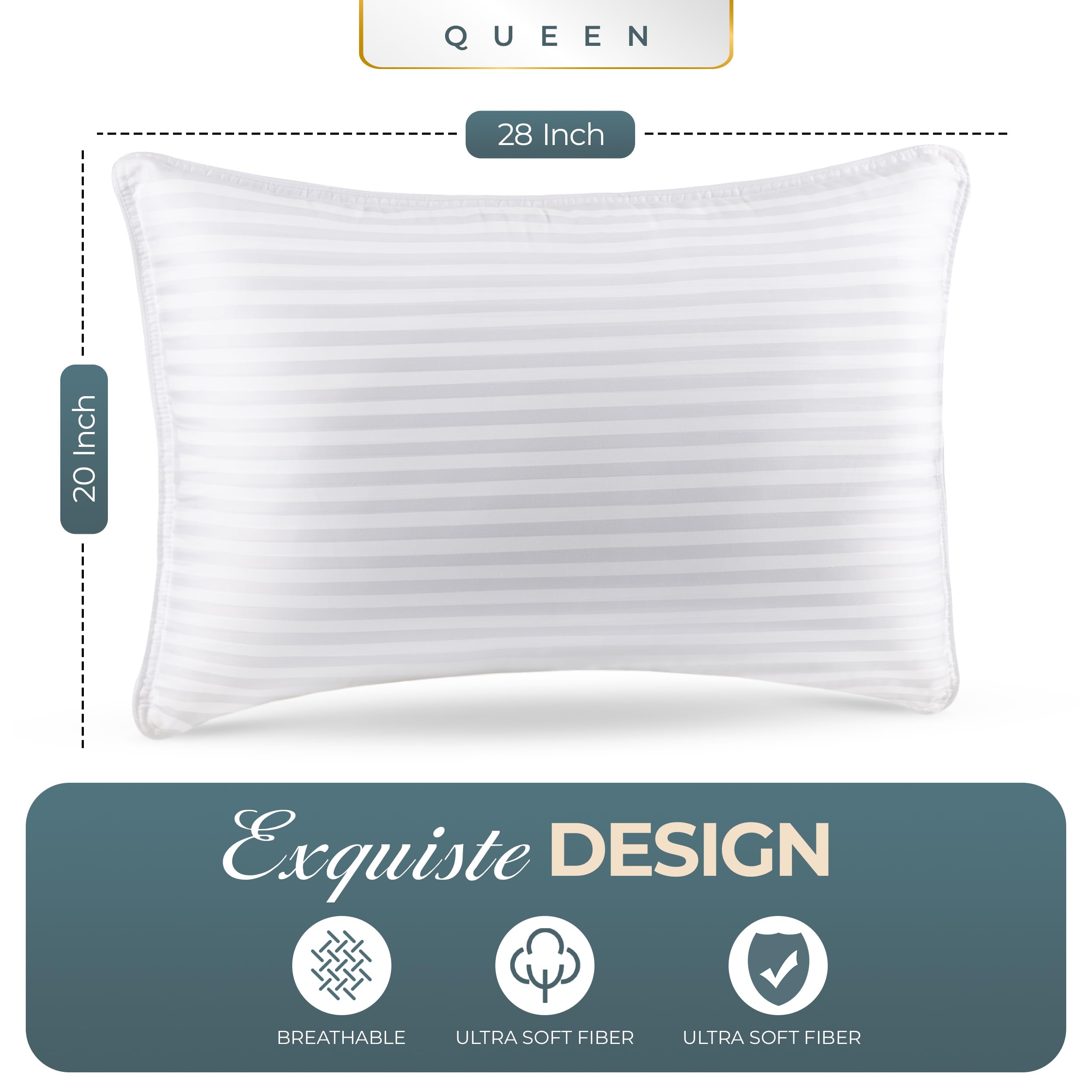 Utopia Bedding cooling cover pillow 2-pack highlights breathable fabric for hot sleepers