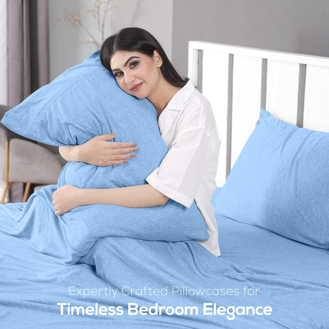 Utopia Bedding pillowcases 20x30 inches complement the jersey knit sheets for easy care