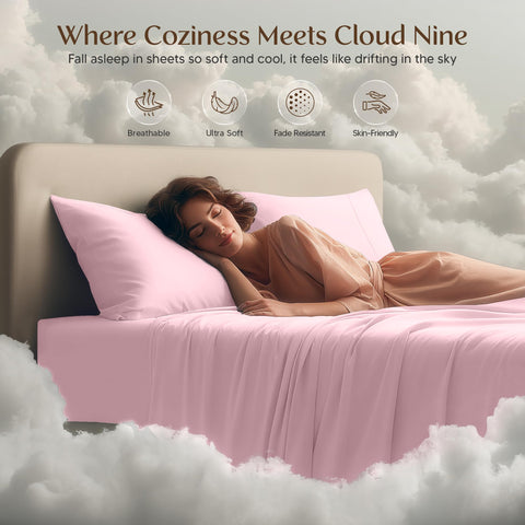 Utopia Bedding crystal pink colorway adds warmth and style.