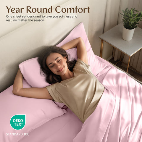 Utopia Bedding elastic-fit design creates a smooth, secure bed surface.