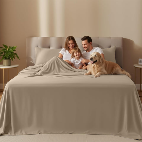 Utopia Bedding fitted sheet with all-around elastic ensuring a snug fit on a queen mattress