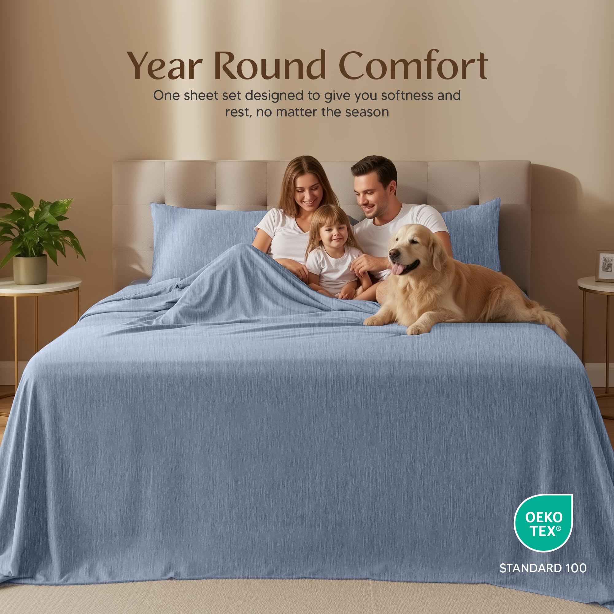 Utopia Bedding fitted sheet with all-around elastic ensures a secure fit on queen mattresses.