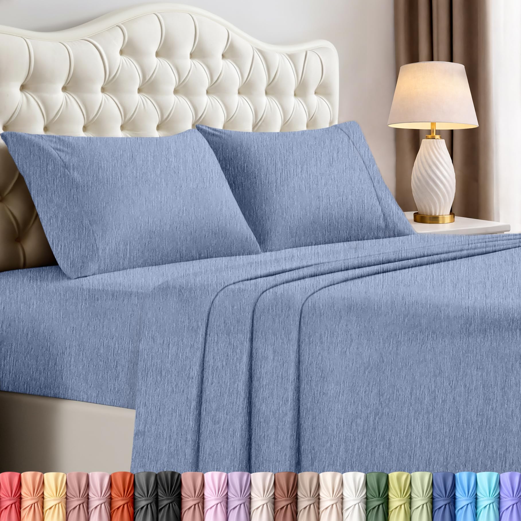 Utopia Bedding queen flat sheet laid flat for generous coverage and smooth bed appearance.