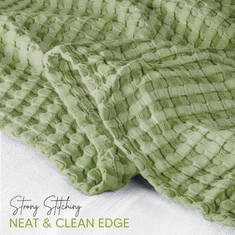 Utopia Bedding queen-size blanket draped over bed for cozy, versatile warmth
