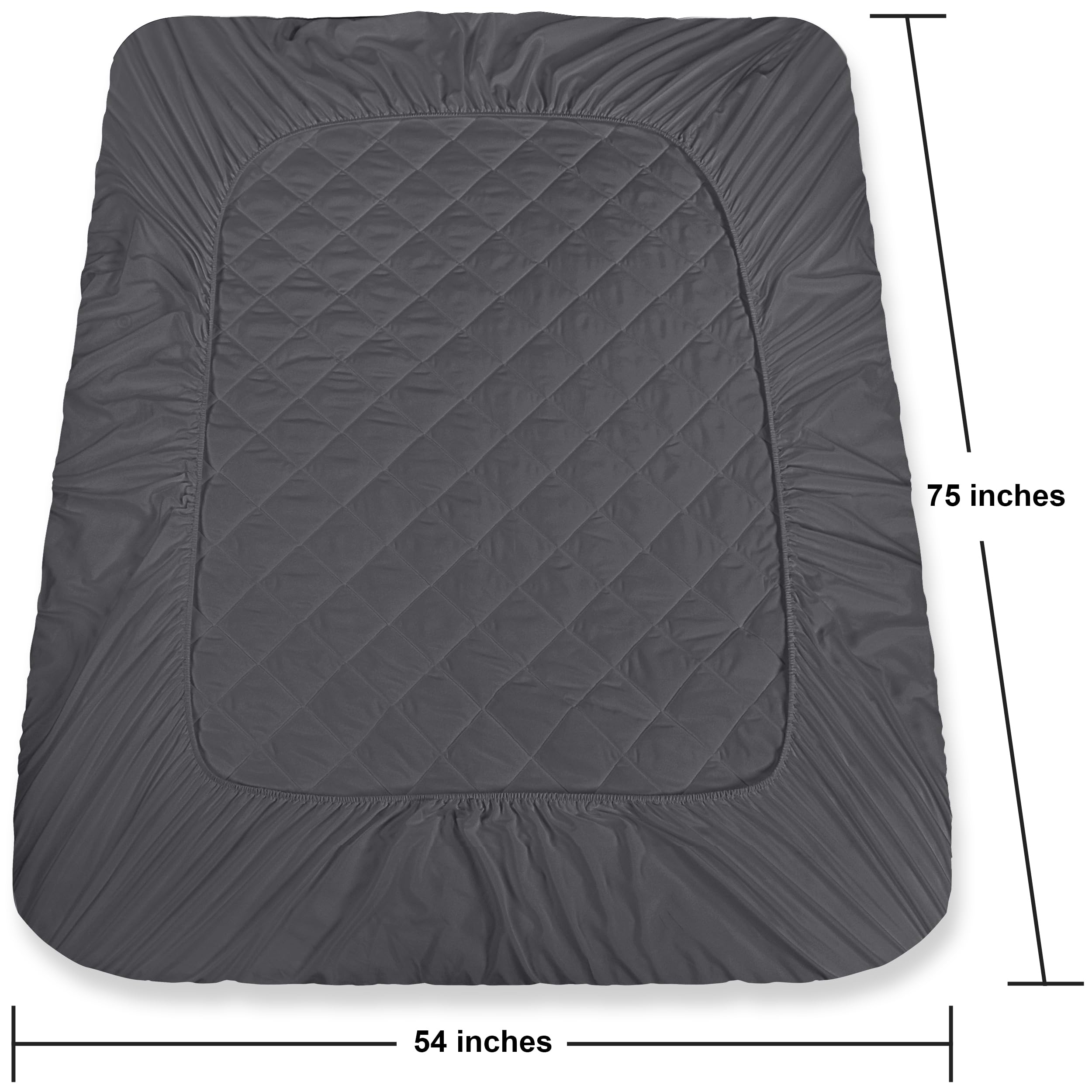 Utopia Bedding 16-inch deep-pocket pad fits mattresses up to 16 inches.