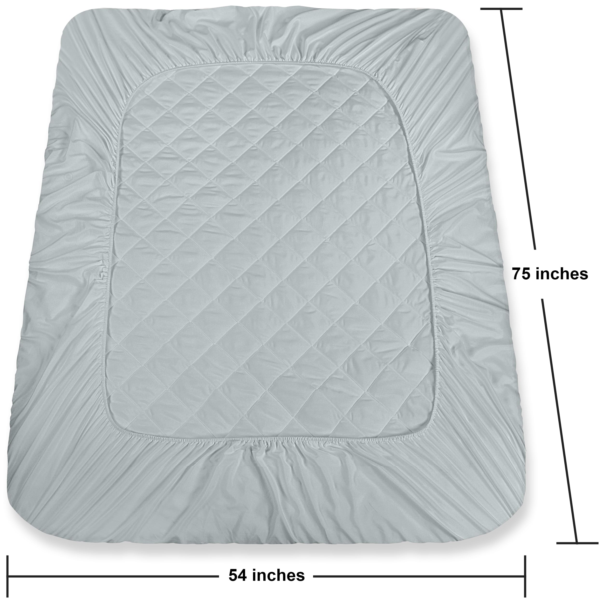 Utopia Bedding machine washable mattress pad keeps care simple and clean.