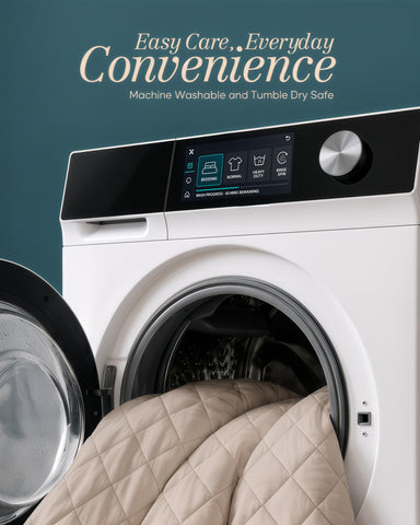 Utopia Bedding machine washable mattress pad emphasizes easy care
