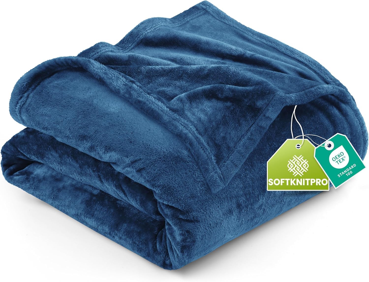 Utopia Bedding royal blue fleece blanket 90x102 offers cozy year-round warmth for bed or couch