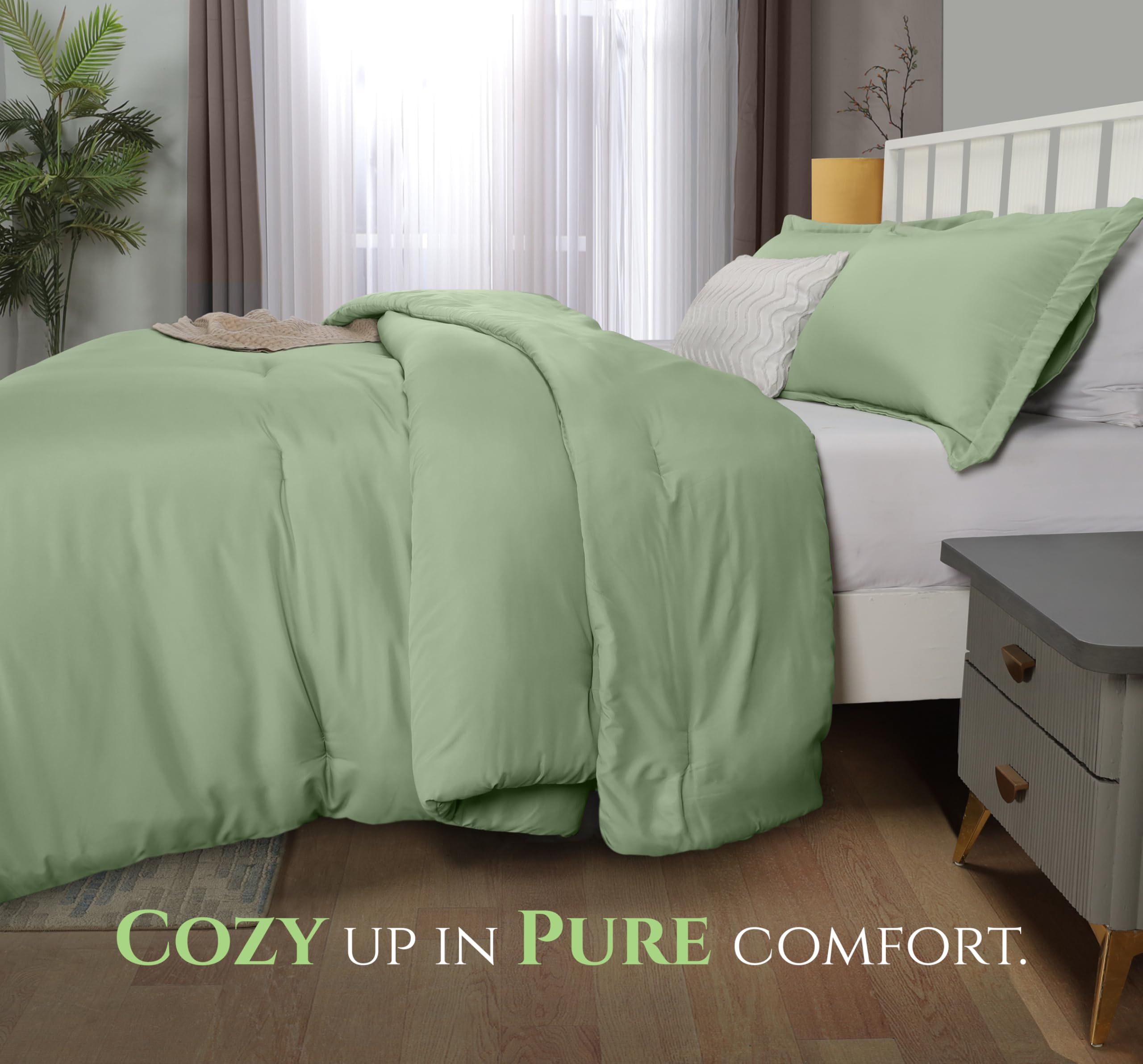 High-tensile fabric in Utopia Bedding comforter reduces wear