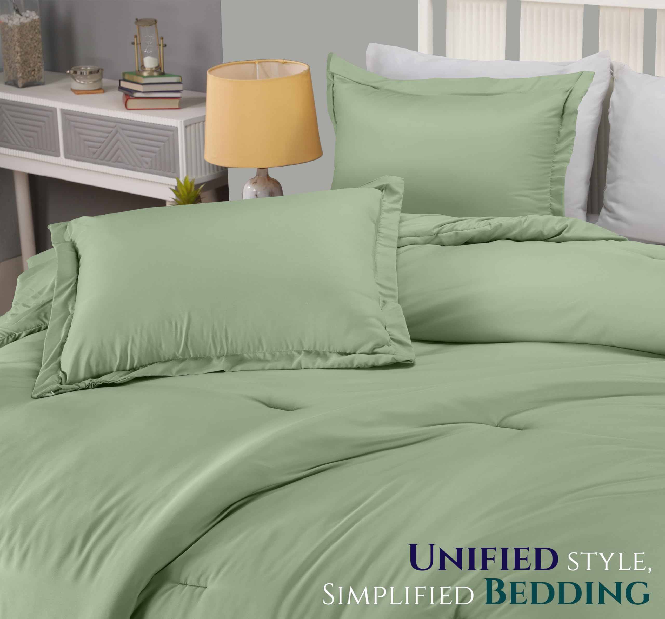 Elegant sage green design from Utopia Bedding makes a gift-ready display