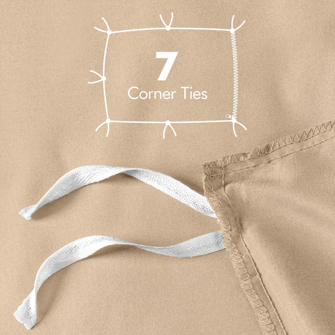 Utopia Bedding seven tie knots keep the comforter in place.