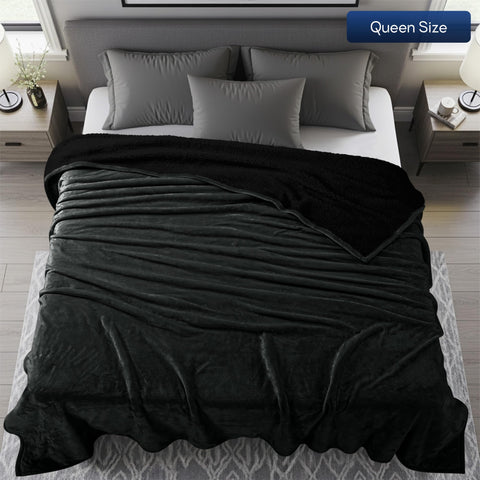 Utopia Bedding Sherpa back detail showing plush warmth