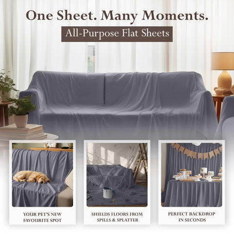 Utopia Bedding shrink- and fade-resistant fabric in gray tones