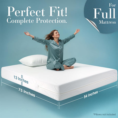 Utopia Bedding six-sided coverage provides full mattress protection.