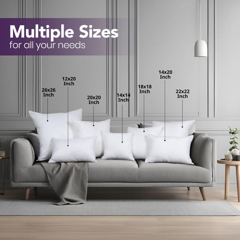 Utopia Bedding soft brushed fabric 20x20 pillow insert offers cozy support.