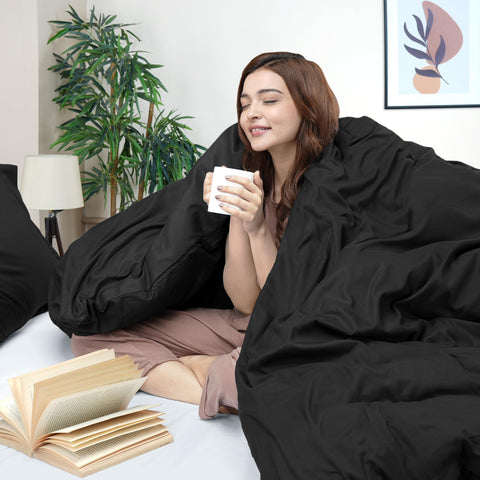 Soft brushed microfiber fabric by Utopia Bedding feels breathable and cool to touch.