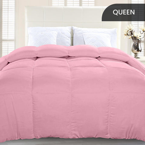 Utopia Bedding down-alternative fill feels soft and lightweight for year-round comfort.