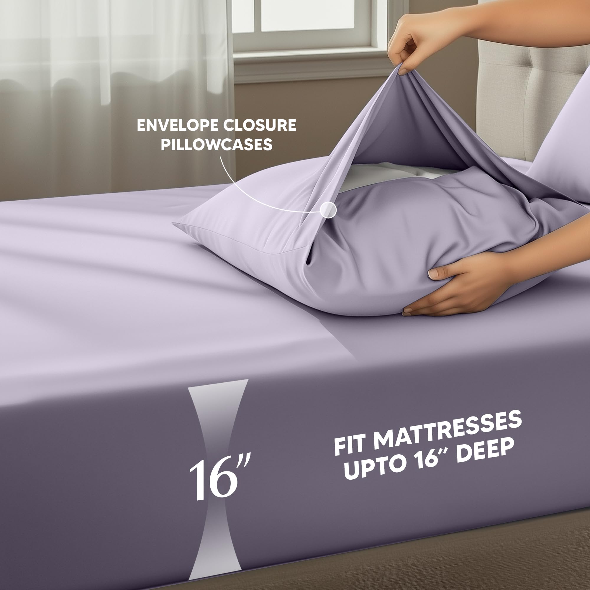 Utopia Bedding microfiber closeup shows soft, silky texture