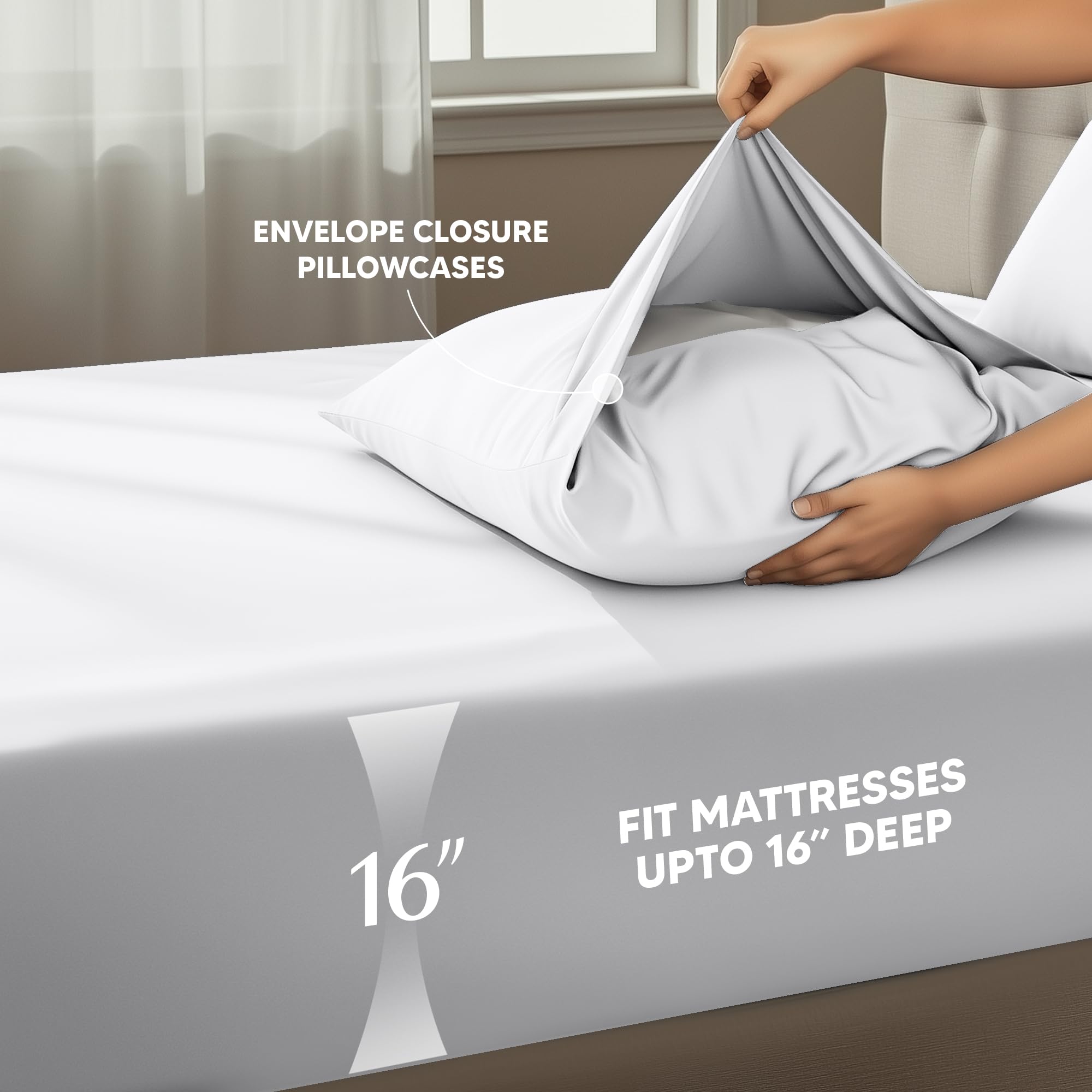 Utopia Bedding microfiber texture white delivers silky softness and quick-dry comfort