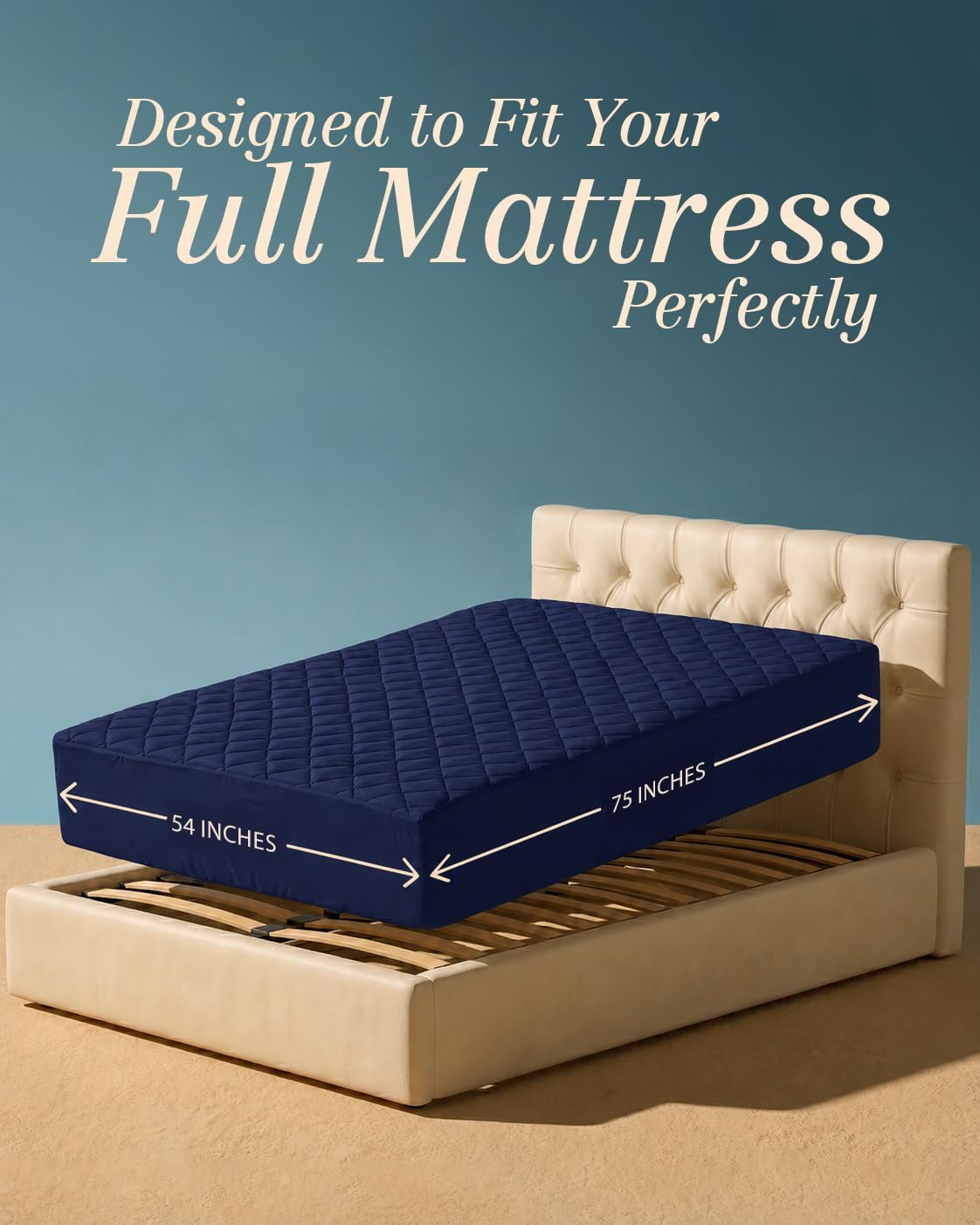 Utopia Bedding quilted fitted mattress pad with soft microfiber loft