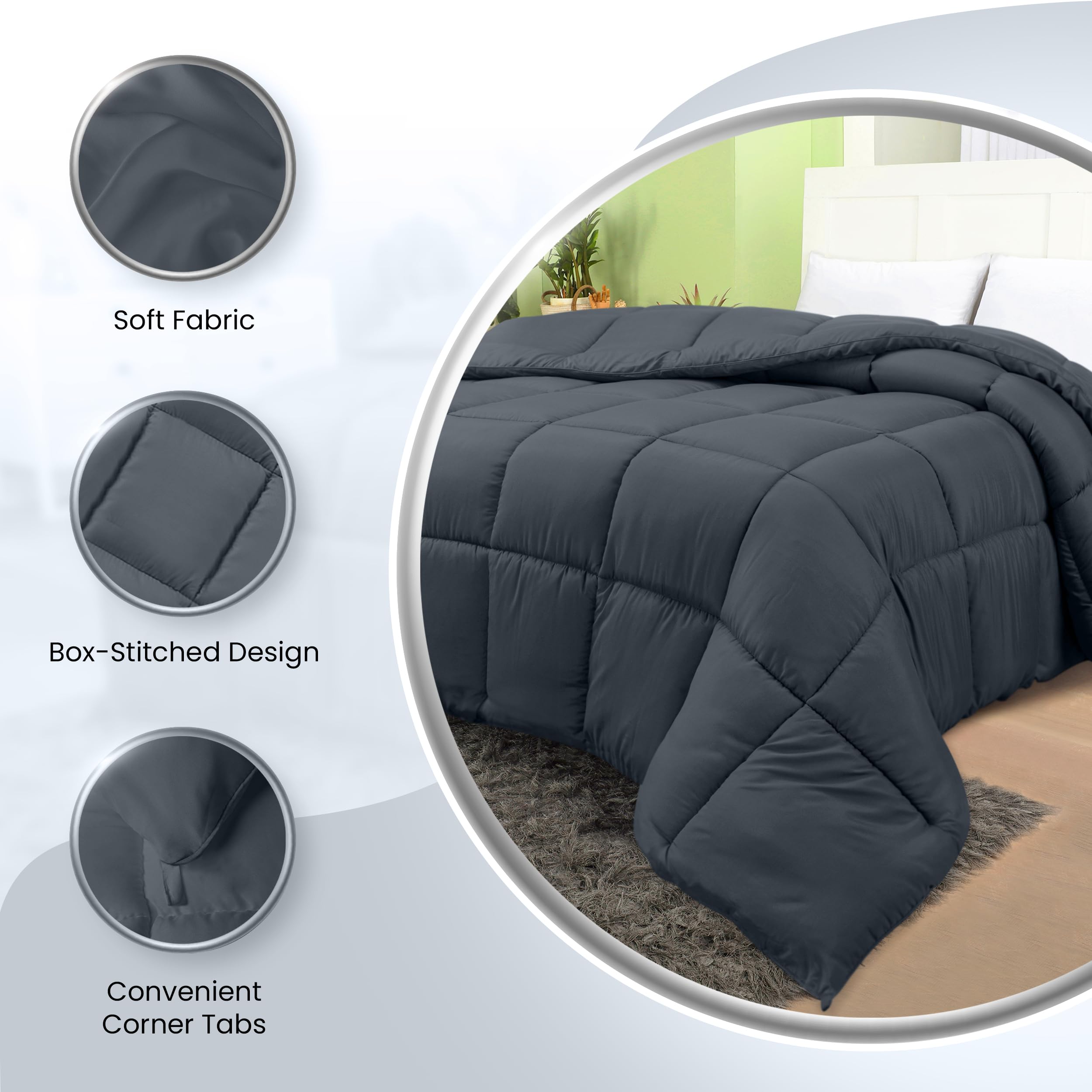 Utopia Bedding soft siliconized fiber filling provides cozy nights.