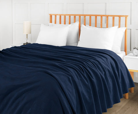 Utopia Bedding blanket stored neatly in a closet.