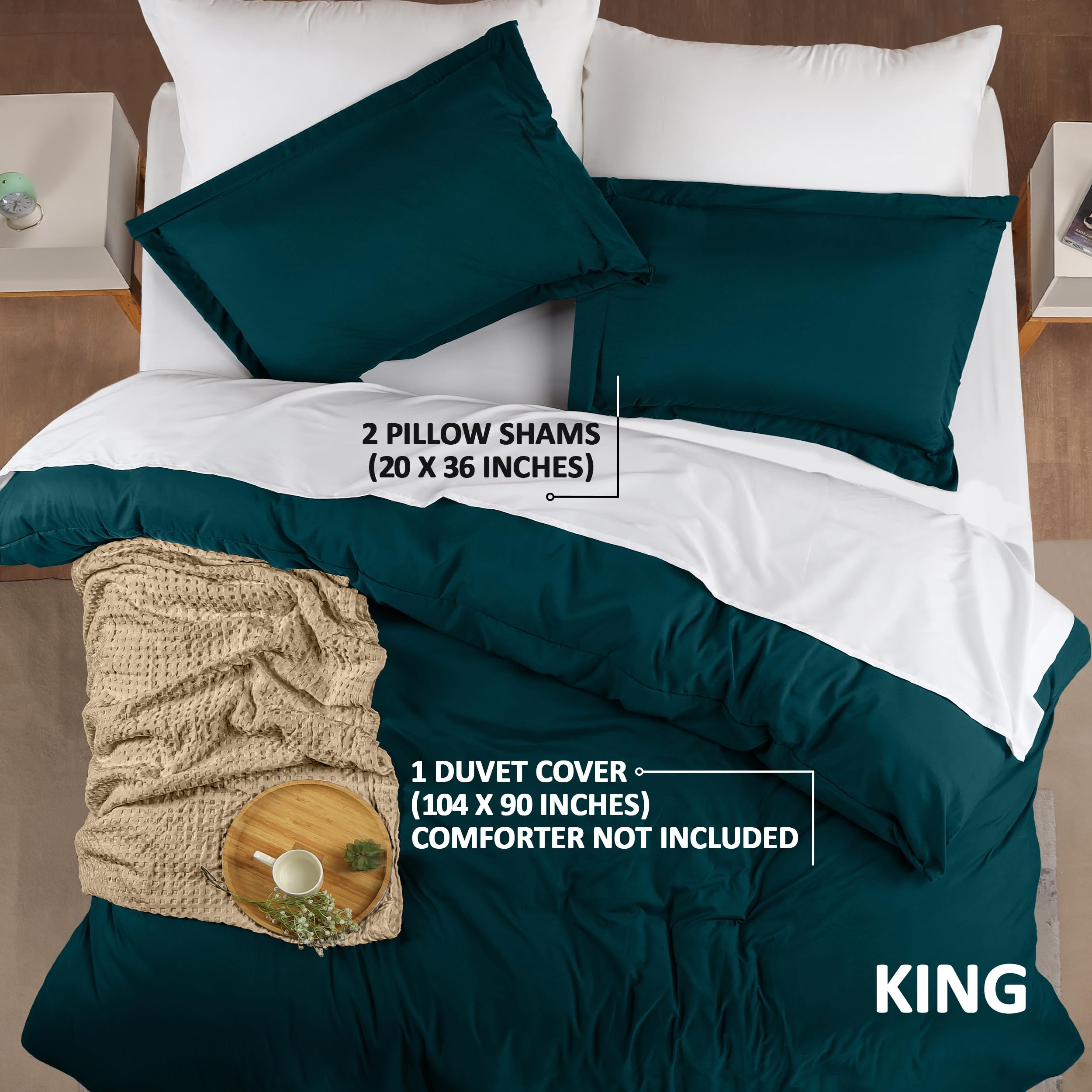 Utopia Bedding teal microfiber close-up shows soft, breathable fabric quality.