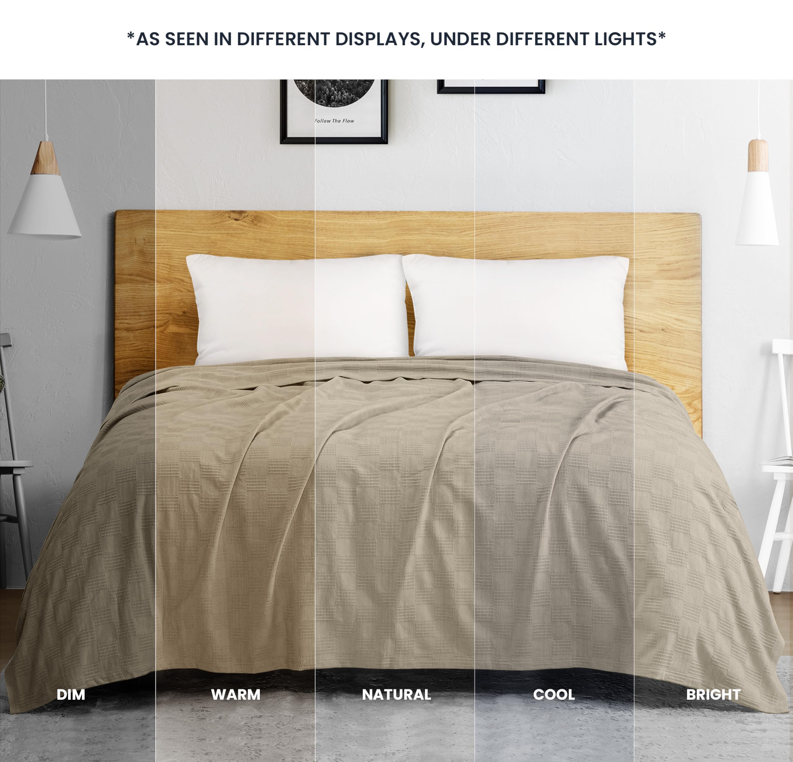 Utopia Bedding thermal blanket draped over sofa enhances home decor