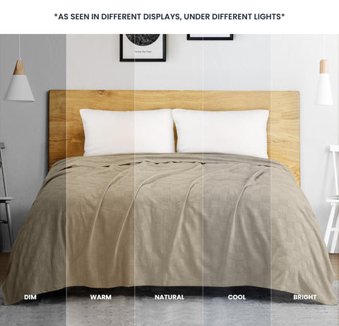 Utopia Bedding thermal blanket draped over sofa enhances home decor