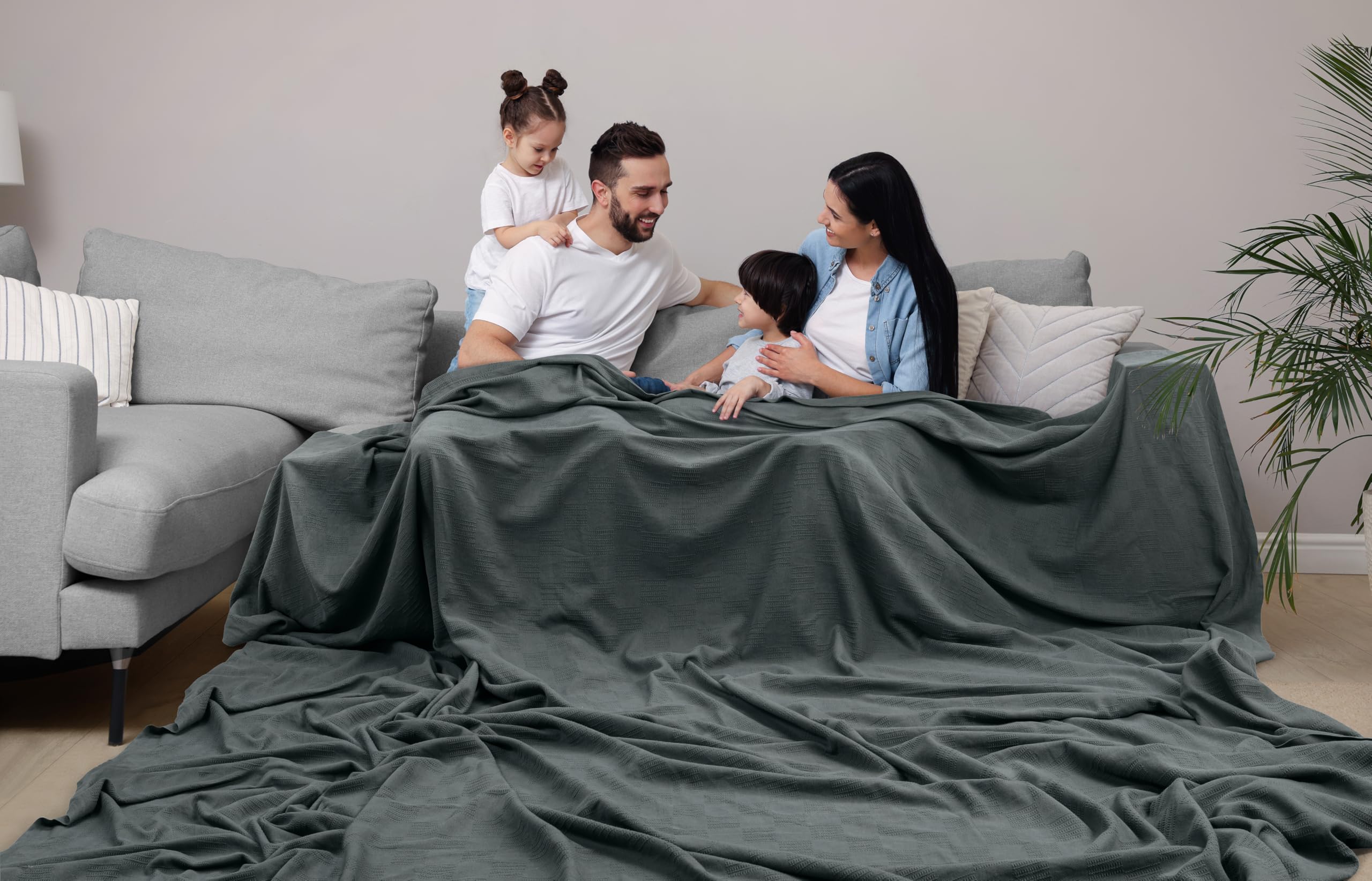 Utopia Bedding large cotton blanket in packaging ready to gift or store
