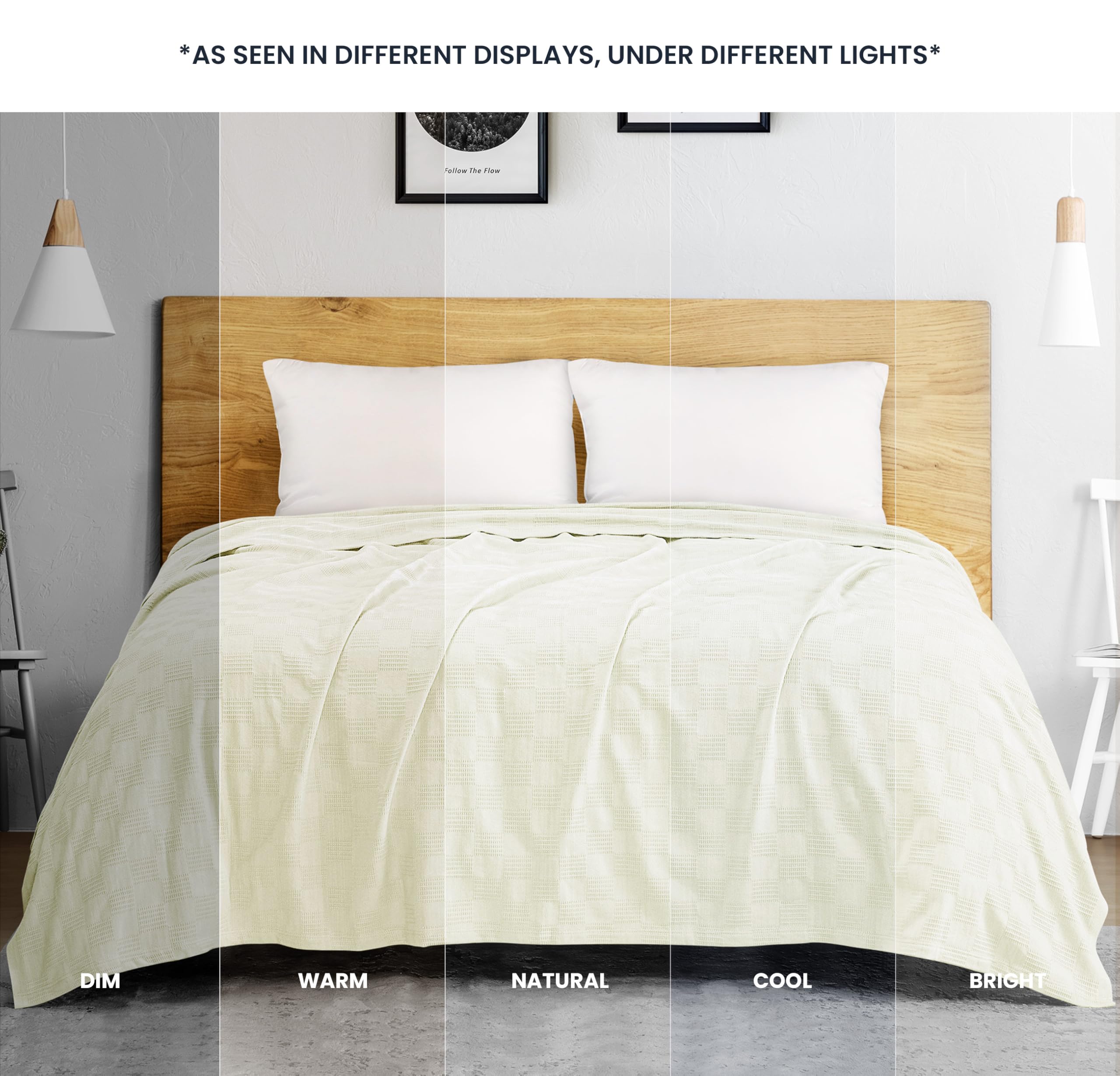 Utopia Bedding soft-breathable blanket fabric shown on couch