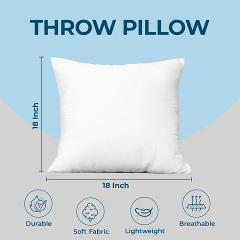 Utopia Bedding throw pillow breathable cover close-up, soft 115 GSM fabric feels durable.