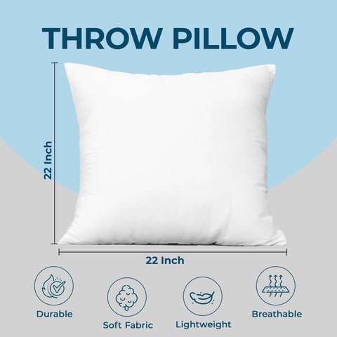 Utopia Bedding breathable brushed cover on a throw pillow insert for soft daily use